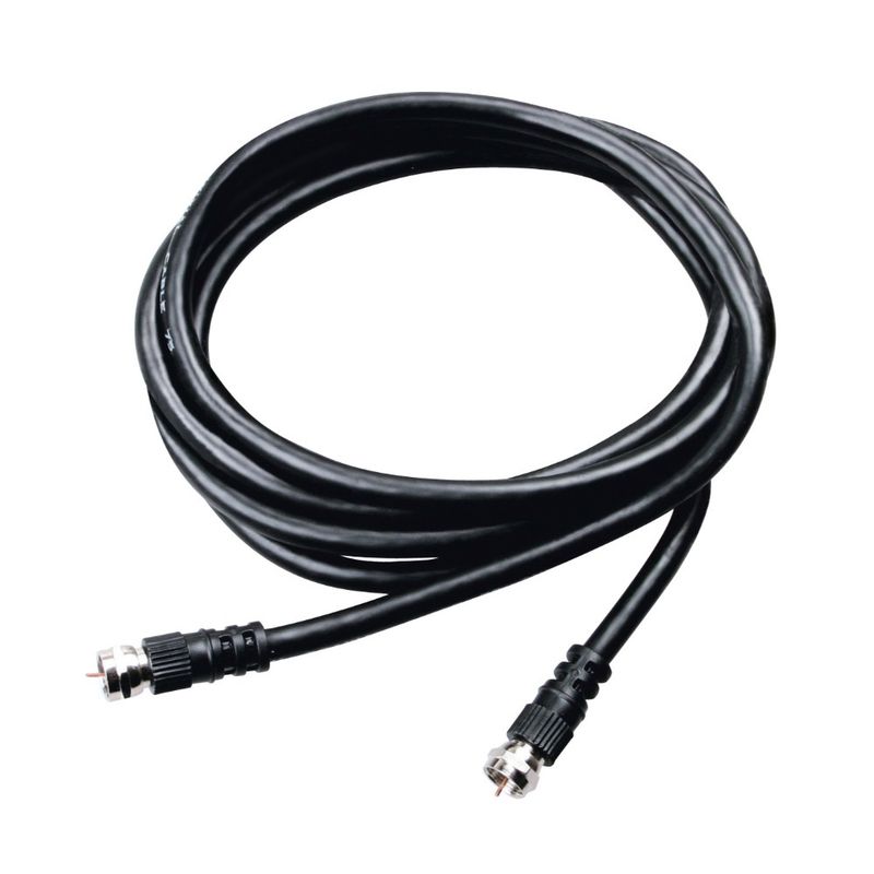 Polypool CAVETTO PER RACCORDO TV "Tipo F" SATELLITARE C/SPINE - 2mt Nero