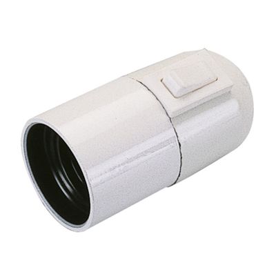 Polypool PORTALAMPADA E27 C/INTERRUT. Bianco