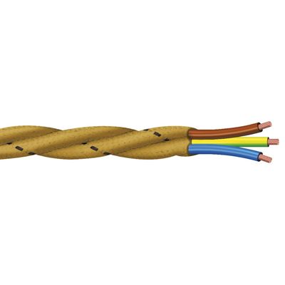 Cavo tripolare intrecciato 3x1mm² Oro 10mt