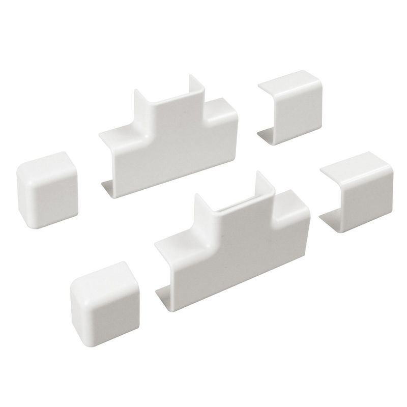 Kit accessori canale portacavi 30x15mm (2 Giunti/2 Giunti T/2 Tappi)