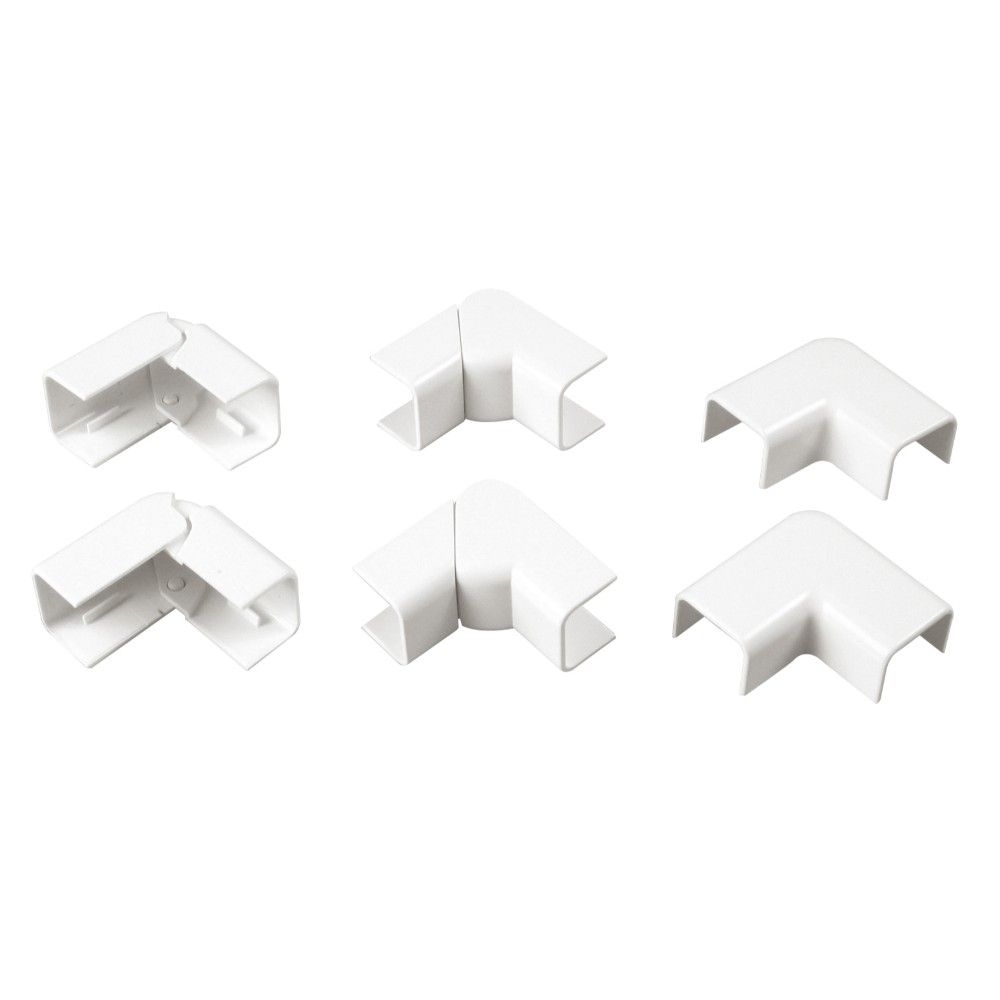 Kit accessori canale portacavi  20x15mm (2 Angoli Est./2 Int./2 Piani)