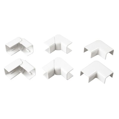 Kit accessori canale portacavi  20x15mm (2 Angoli Est./2 Int./2 Piani)