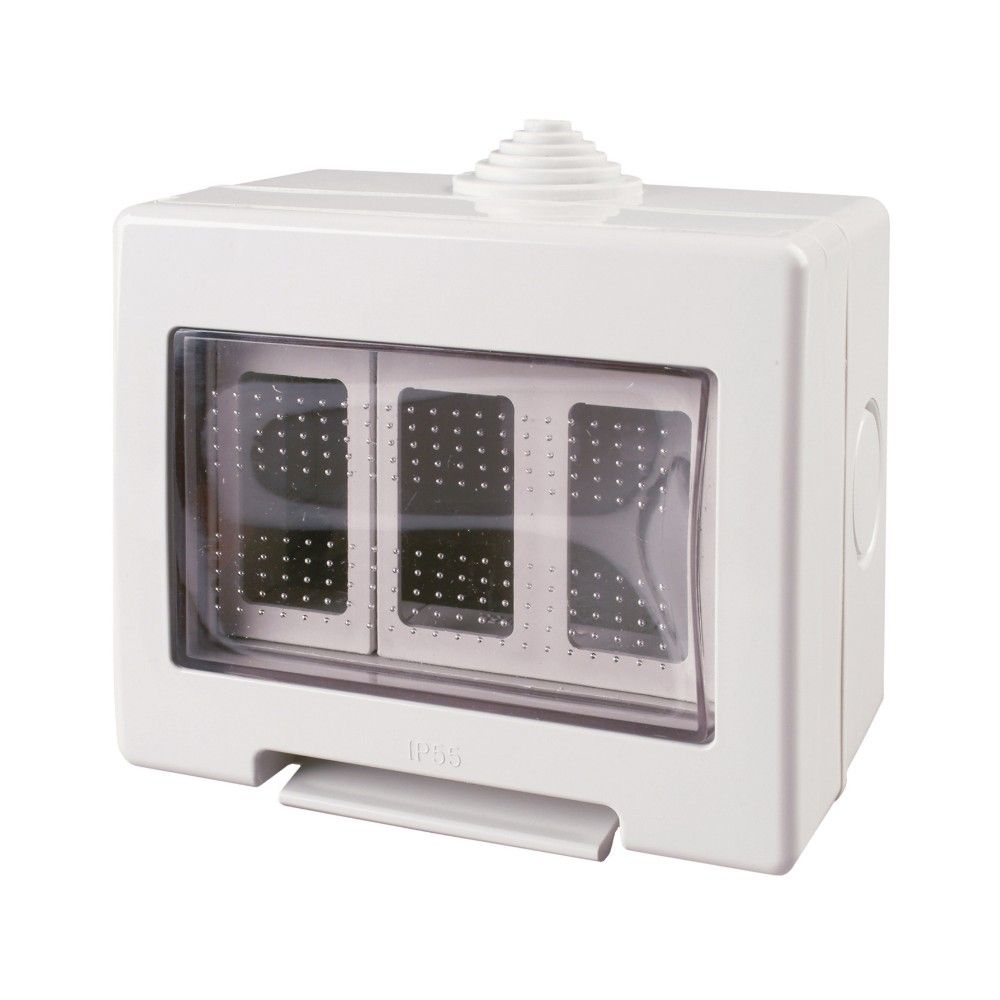 Polypool SCATOLA/CONTENITORE A PARETE 3 FORI Grigio