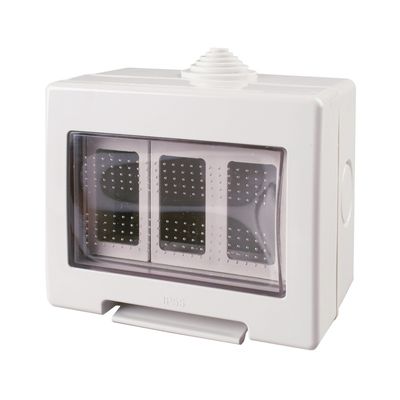 Polypool SCATOLA/CONTENITORE A PARETE 3 FORI Grigio