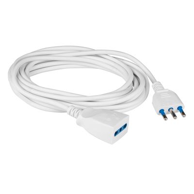 Polypool PROLUNGA C/SPINA 16A 2P+T C/PRESA 10/16A 5mt Bianco