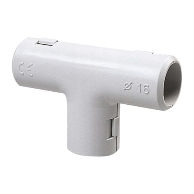Polypool GIUNTI A T ISPEZIONAB. PER TUBO PORTACAVO ø 16mm Grigio (cf.5pz