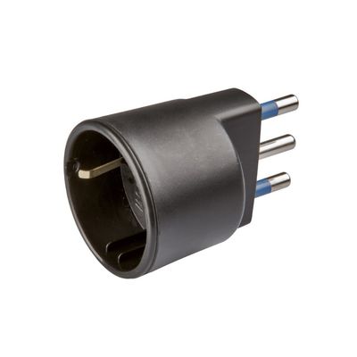 Polypool ADATTATORE SEMPLICE C/SPINA 16A 2P+T C/PRESA Nero