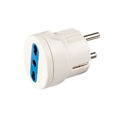 Polypool ADATTATORE SEMPLICE C/SPINA 16A 2P+T C/PRESA Bianco