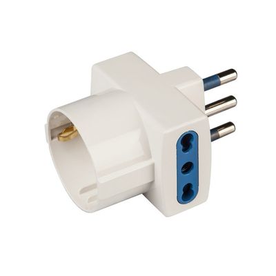 Polypool ADATTATORE PLURISTAND. C/SPINA 16A 2P+T 2+1 PRESA Bianco