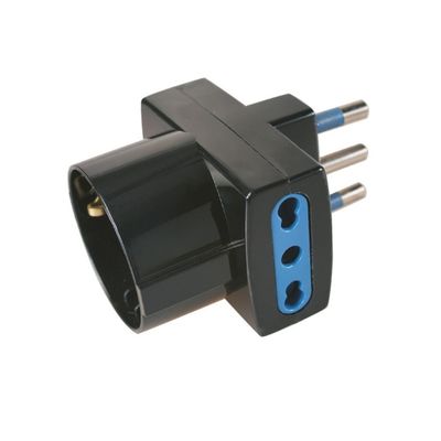 Polypool ADATTATORE PLURISTAND. C/SPINA 16A 2P+T 2+1 PRESA Nero