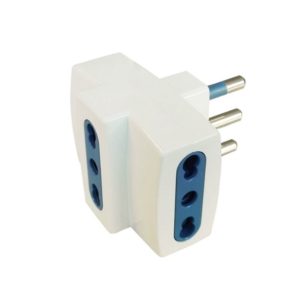Adattatore con spina 16A 2P+T + 3 PRESE Bianco