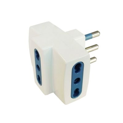 Adattatore con spina 16A 2P+T + 3 PRESE Bianco