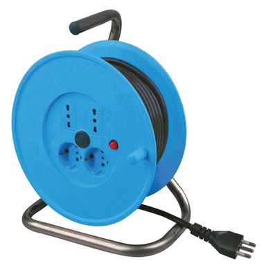 Avvolgicavo con spina 16A 2P+T E 2+2 PRESE C/CAVO 15mt