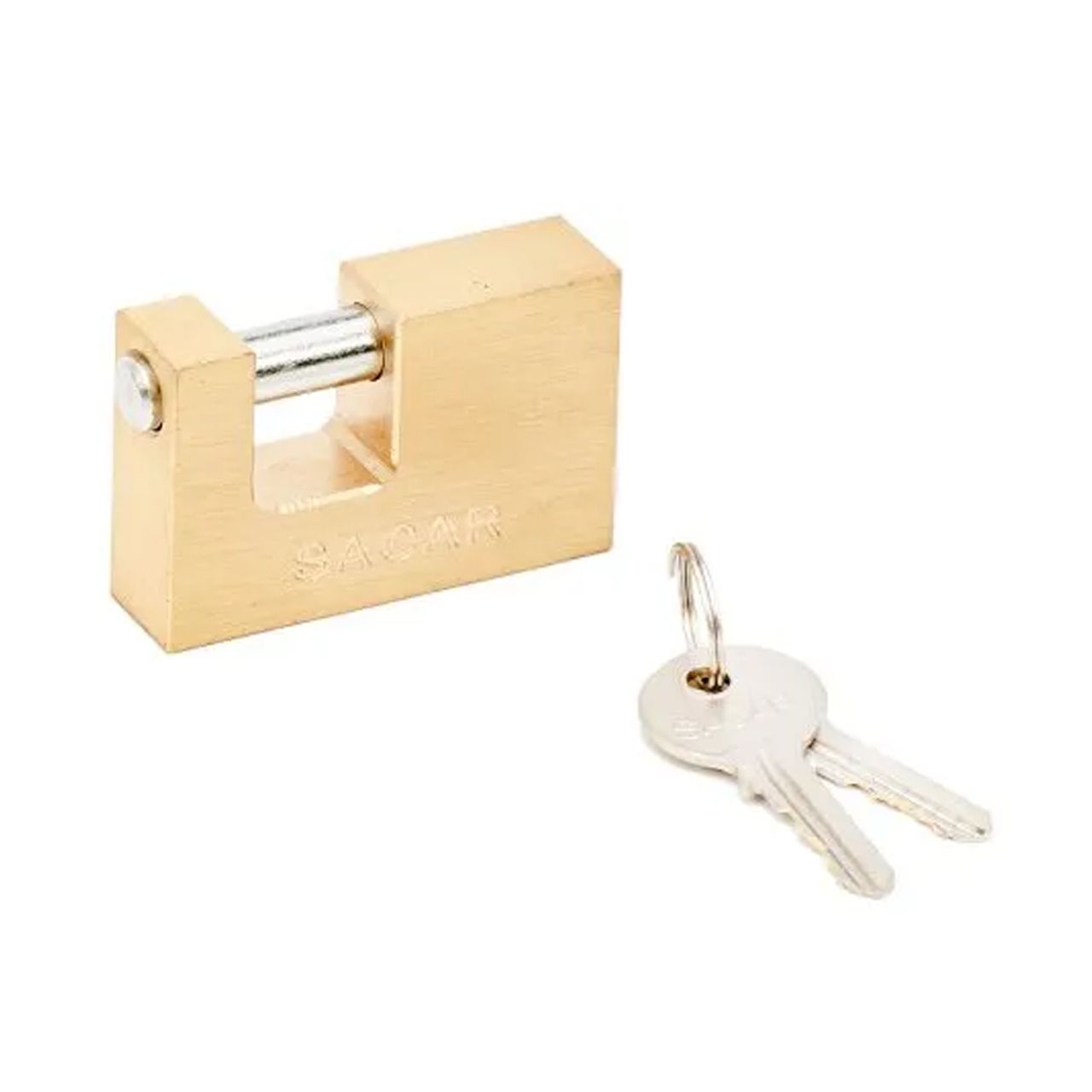 Lucchetto rettangolare ottone 70mm