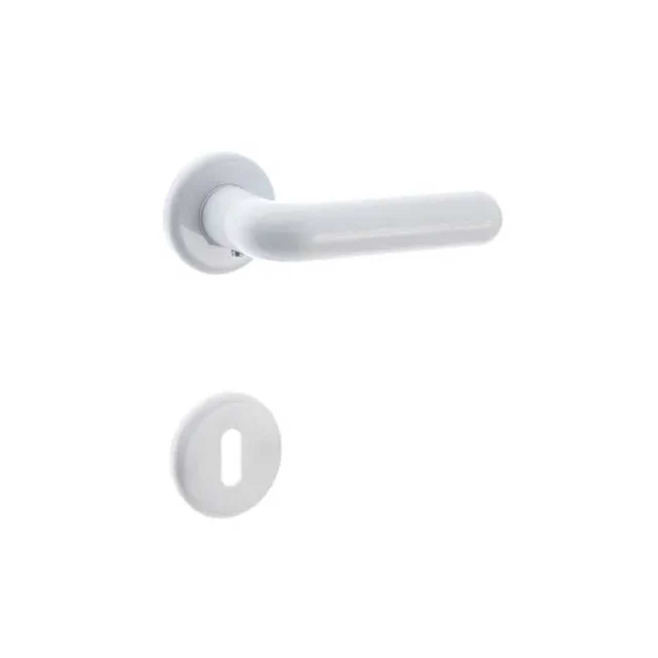 Maniglia nylon bianco con rosette