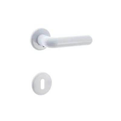 Maniglia nylon bianco con rosette