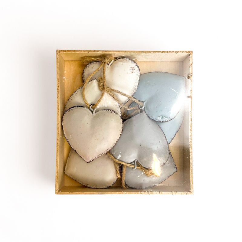 Set 10 cuori metallo mix color Set 10 cuori metallo mix color
