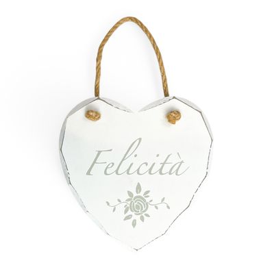 Targhetta cuore felicità