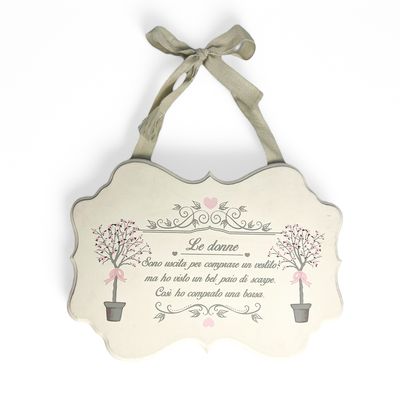Targhetta Le donne shopping