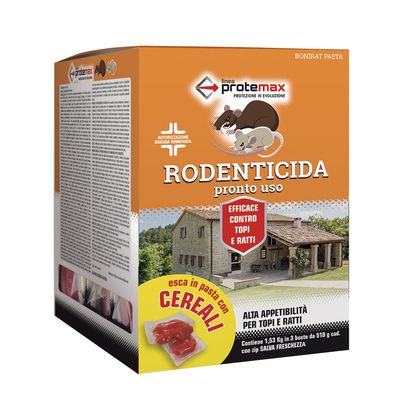 Esca in pasta rossa cereali topi rodenticida 3x510gr