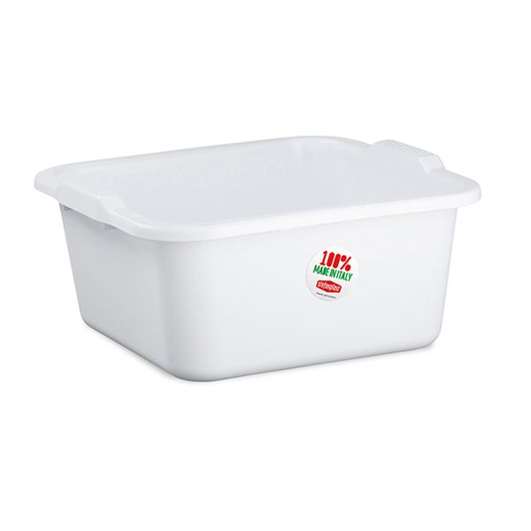 Bacinella quadra 38cm Bianco