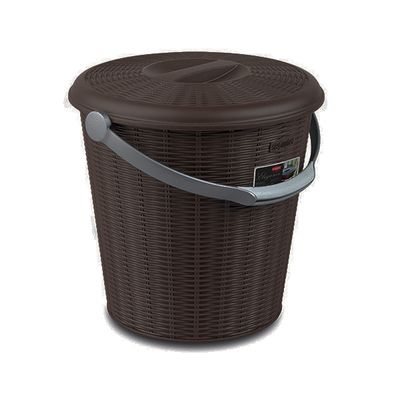 Pattumiera "Elegance" 10Litri Moka con coperchio