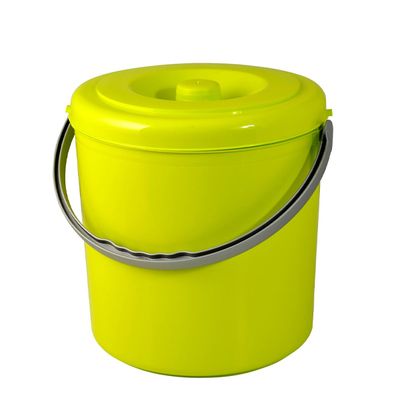 Pattumiera "Eureka" con coperchio 10 Litri Verde Lime