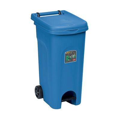 Pattumiera Urban Eco System con pedale blu