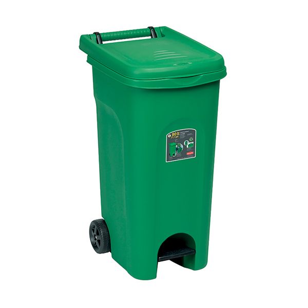 Pattumiera Urban Eco System con pedale Verde
