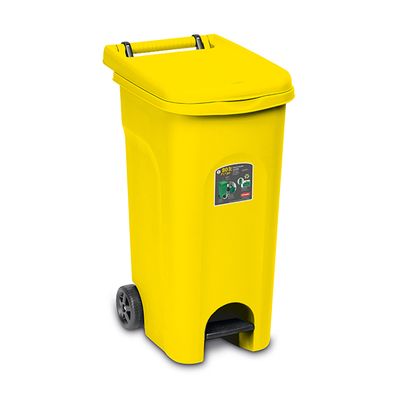 Pattumiera Urban Eco System con pedale Giallo