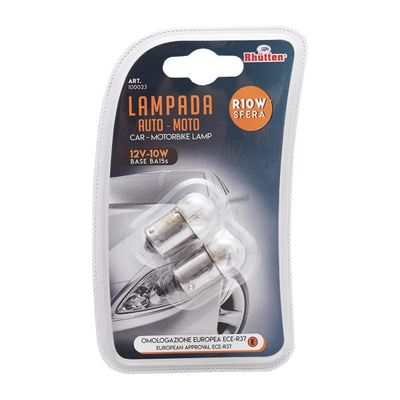 Set 2 lampadine 12V 10W SFERA BA15S