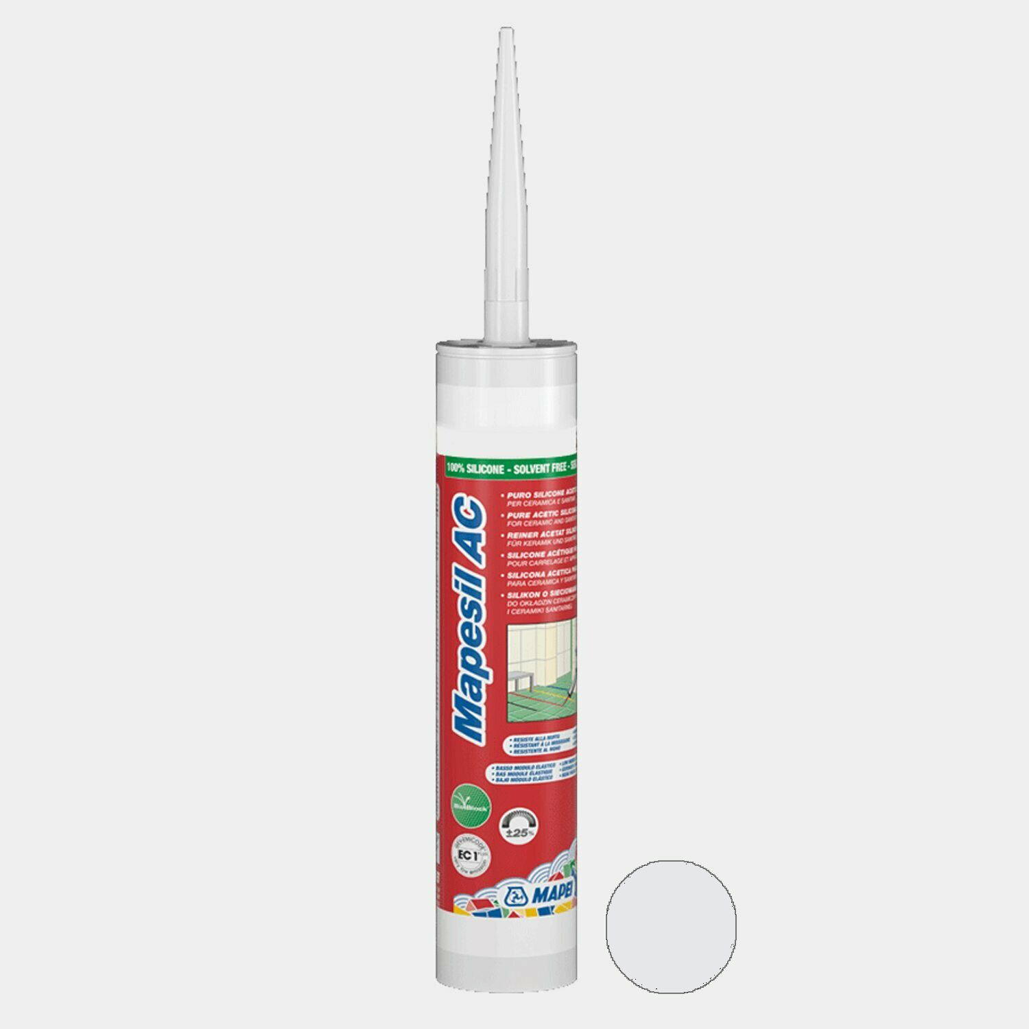Sigillante acetico Mapei Mapesil AC 310 ml cod.111 Grigio argento
