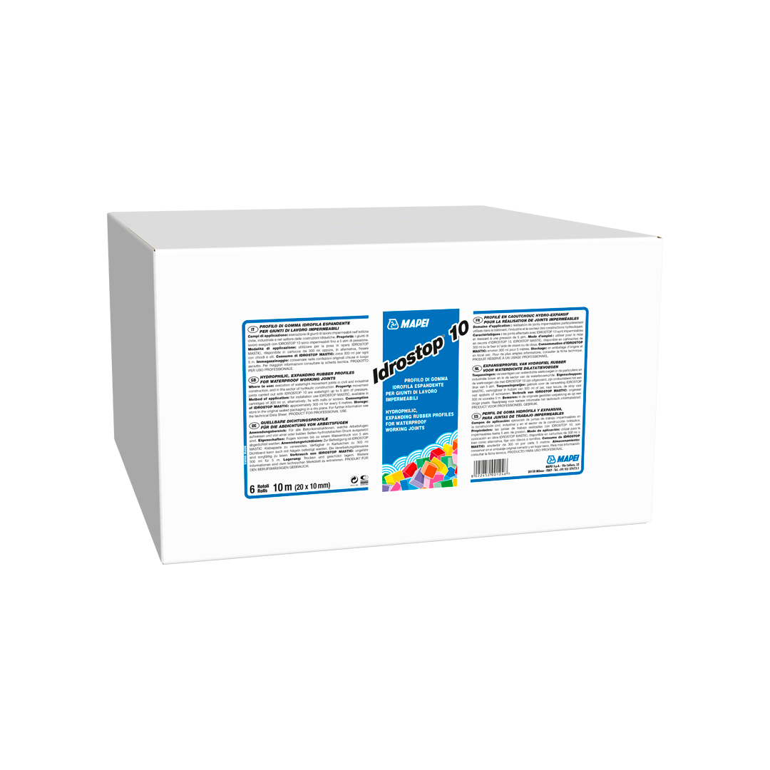Profilo di gomma idrofila Mapei Idrostop 10mt