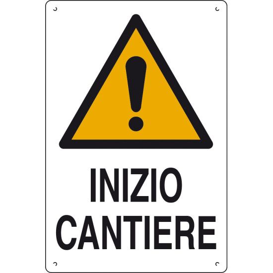 Cartello inizio cantiere 60x40cm