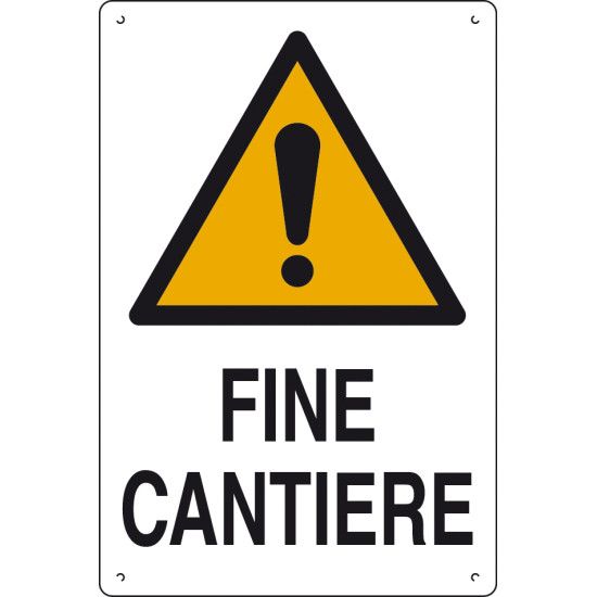 Cartello fine cantiere 60x40cm