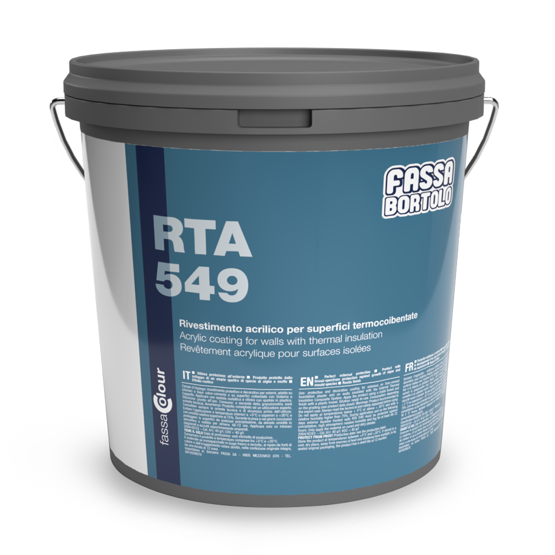 Intonachino Acrilico per cappotto Fassa RTA 549 1,5mm 25Kg Bianco