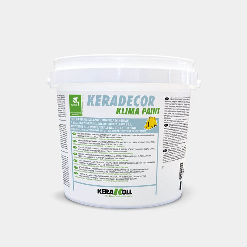 Pittura termoisolante Keradecor Klima fix 14Litri