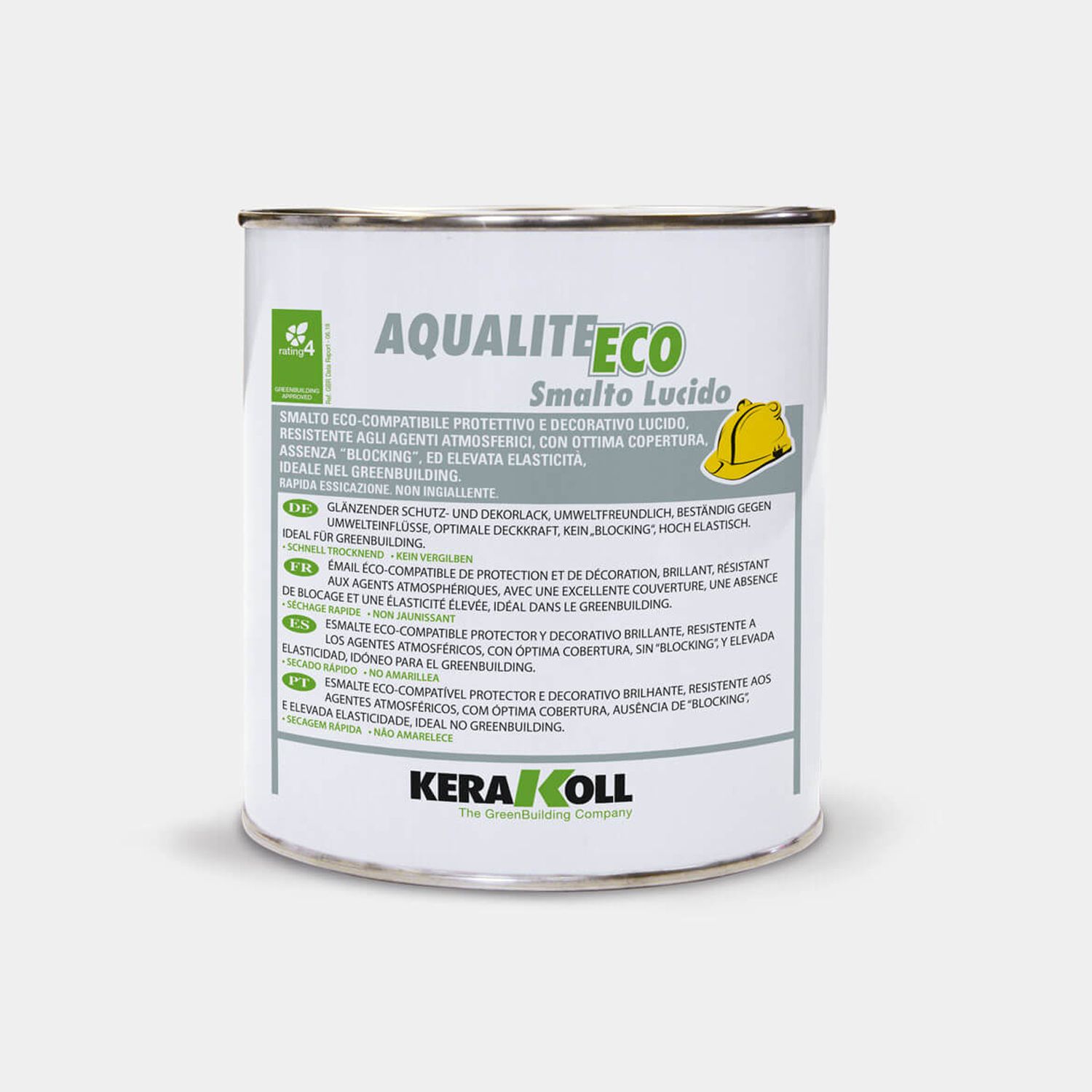 Smalto all'acqua Kerakoll Aqualite lucido 2,50Litri bianco