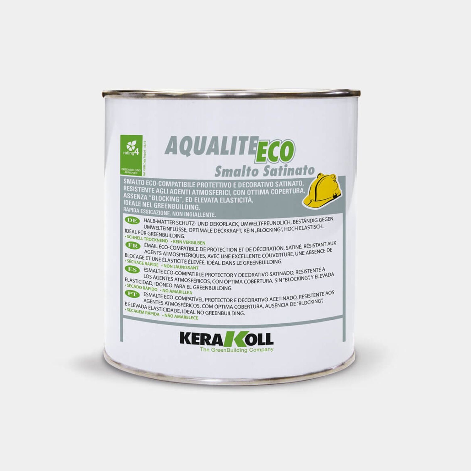 Smalto all'acqua Kerakoll Aqualite satinato 2,50Litri bianco