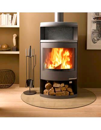 Stufa a legna OekoTherm "SkanTherm ATOR" in PIETRA C/PIANO SUPERIORE