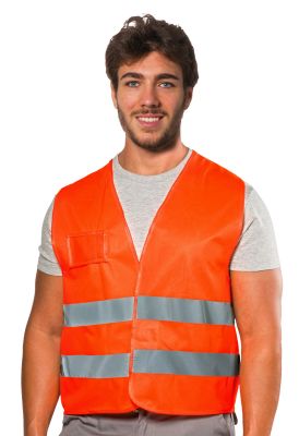 Gilet poliestere alta visibilità