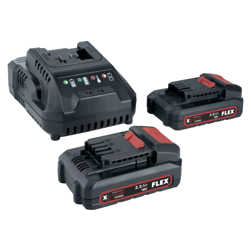 Set carica batteria e 2 batterie 2,5Ah P-Set 22 Q