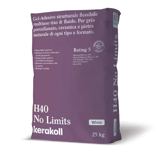 Adesivo Kerakoll H40 No limits 25Kg Bianco