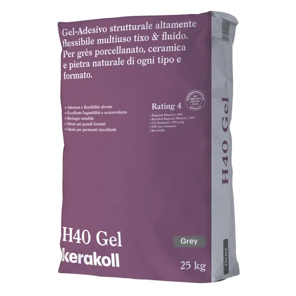 Adesivo Kerakoll H40 GEL 25Kg Grigio