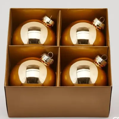 Set 4 sfere vetro oro