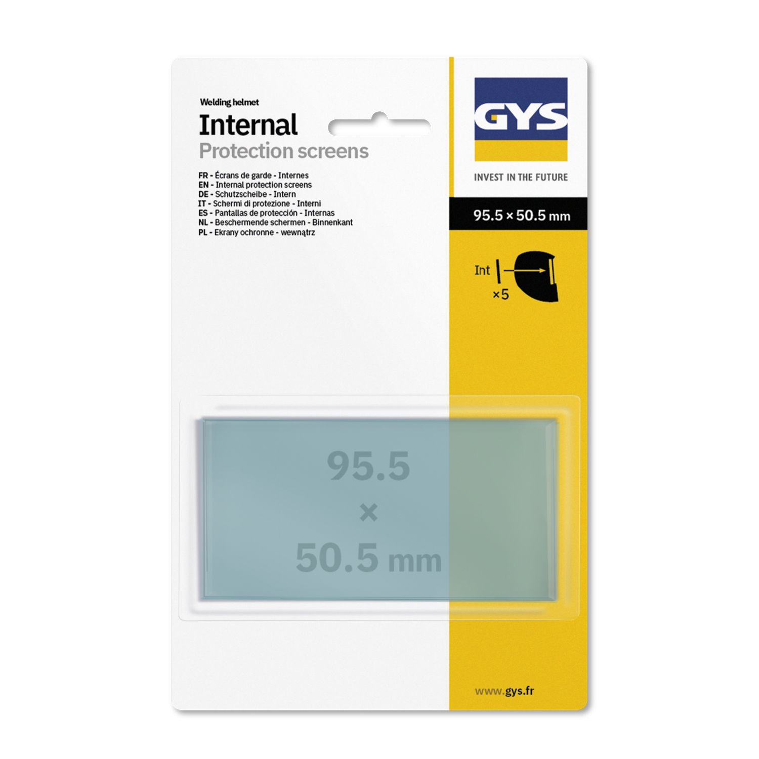 Set 5 vetri interni per maschera saldatore