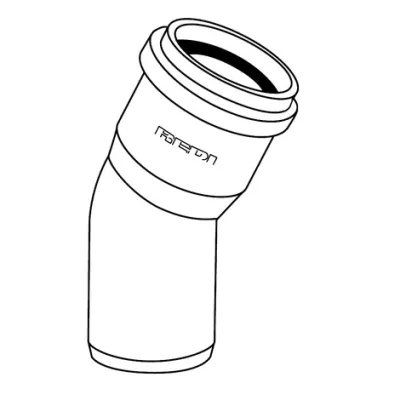 Curva pvc arancio 45° ø 100mm C/OR