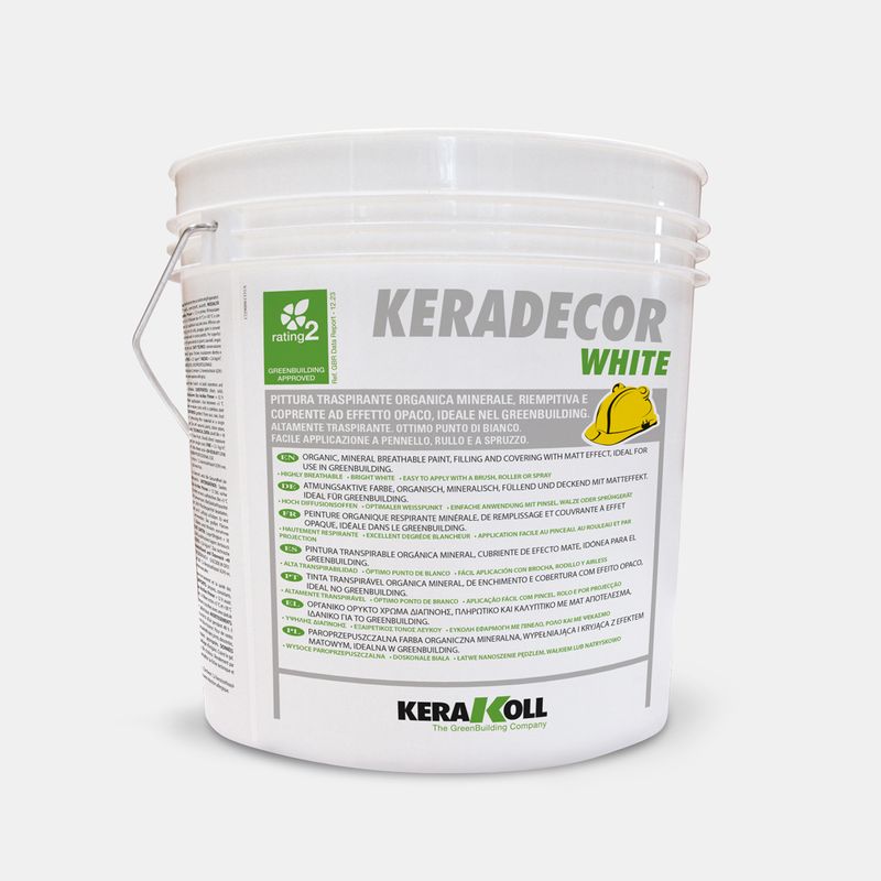 Pittura traspirante Keradecor White 14Litri