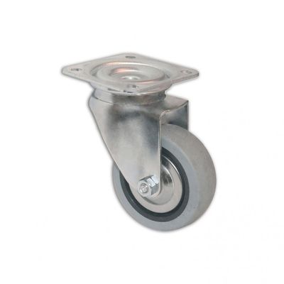 Ruota piroettante in gomma con piastra ø 60 Ruota piroettante in gomma con piastra ø 60