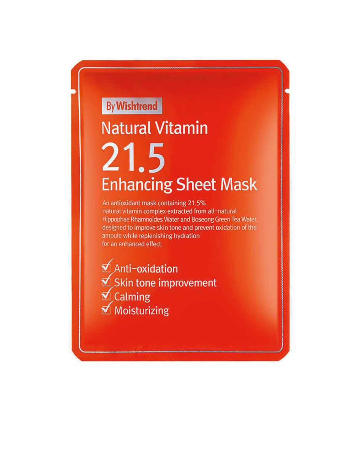 BY WISHTREND Natural Vitamin 21.5 Enhancing Sheet Mask 23 g